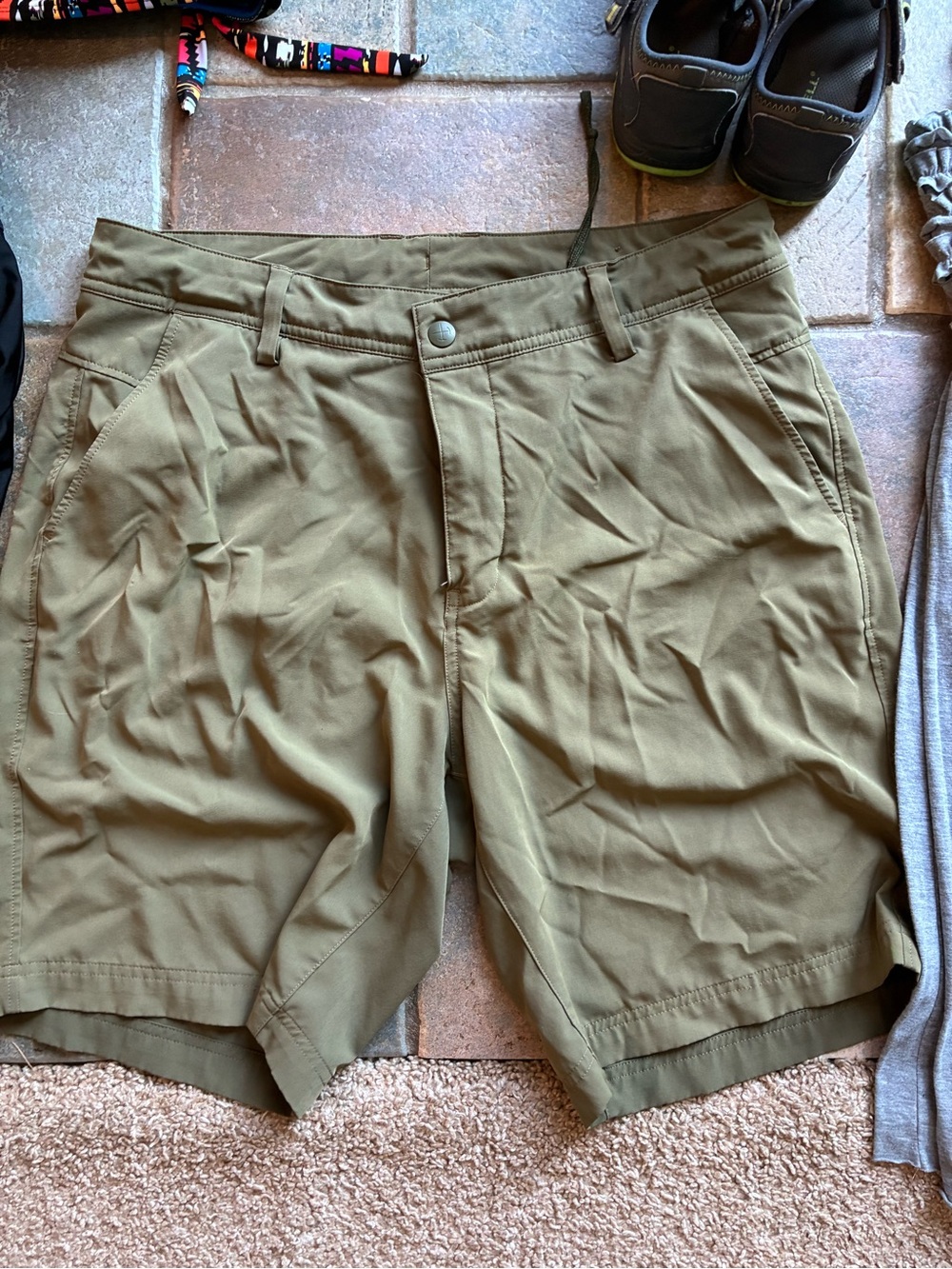 Men's Olive Green Performance Swim Shorts